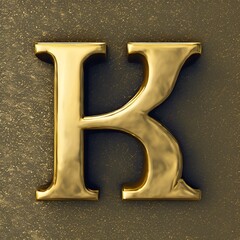Letter B Made Of Gold