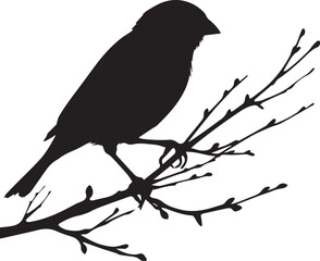 Fototapeta premium Sparrow bird flying silhouette. Sparrow birds vector design isolated on white background.