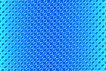 Bubbles or circle dots abstract background vector. Small circular particles molecules blue background