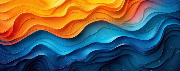 Unique and innovative abstract design with asymmetrical, fluid geometric shapes, vibrant colors blending in a minimalist style, ideal for modern art