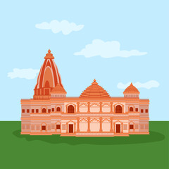  Mandir Vector Image
