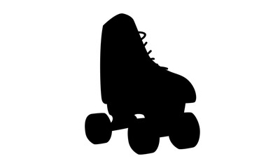 silhouette of sport roller skates