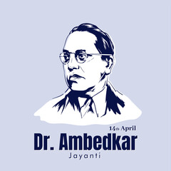 Dr Br Ambedkar Ji Background Vector Image
