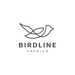 Obraz premium Bird line art logo design illustration 2