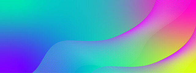 Wavy glowing gradient technology particles lines mesh background. Futuristic technology concept. Vector illustration