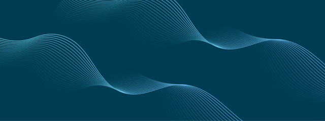 Abstract technology particles gradient flowing dynamic wave lines background. Futuristic technology concept. Vector illustration