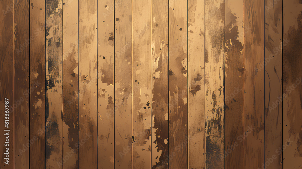 Wall mural vintage tree wooden plank structure - Wall murals