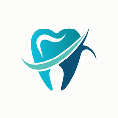 Simple and modern dental Care logo vector icon illustration.