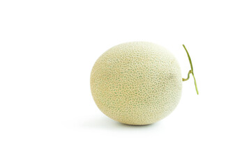 Cantaloupe melon isolated on white background, Green melon 