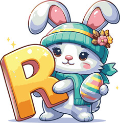 Naklejka premium Kids Alphabet Letter R
