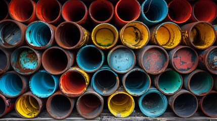 stack of pipes,
 Plastic pipes