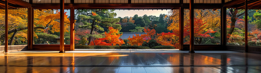 Serene Autumn View from Japanese Room