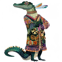 Alligator ethnic fusion fashion