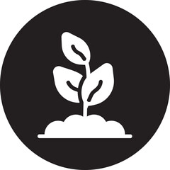 plant glyph icon