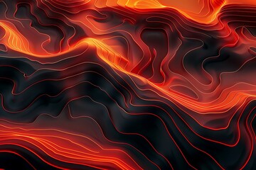 Abstract red 3d topography lines background