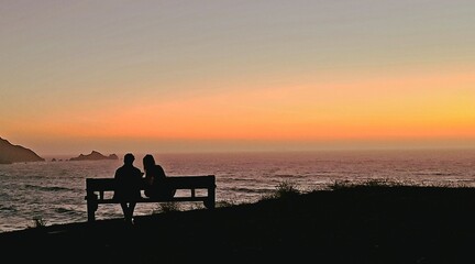 sunset on the beach