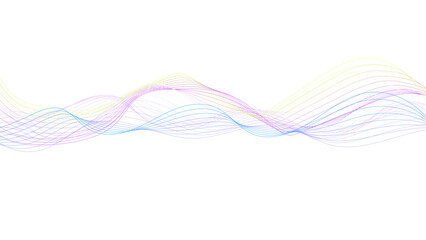 Abstract blue and purple flowing wave lines on white background. Abstract technology lines backgrounds by wave lines background.