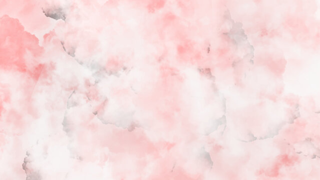  Pink watercolor background for your design. Marble granite white wall surface pink pattern graphic abstract light.
