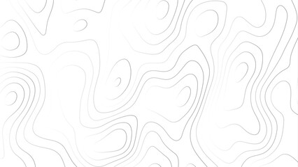 Fototapeta premium Topographic canyon map light relief texture. Abstract wavy line 3d paper cut white background. Vector abstract white.