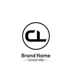 CL Letter Logo Design. white Background.