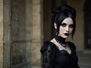 The melancholic Goethe princess trapped within the castle."