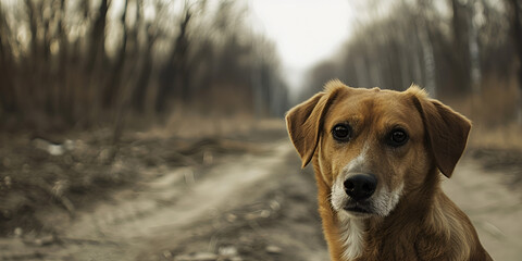 Homeless lazy Dog in Need of Care and Comfort A Tale of Loneliness Poverty and Friendship on the road,