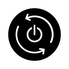 Vector solid black icon for Reset button