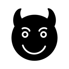 Vector solid black icon for Evil