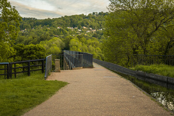 The Pontcysyllte Aqueduct in Trevor, Wales, UK