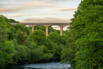 The Pontcysyllte Aqueduct in Trevor, Wales, UK
