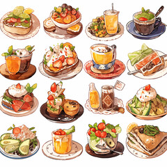 set of food