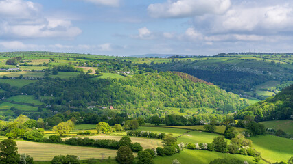 Denbighshire landscape near Glyn Ceiriog, Wales, UK