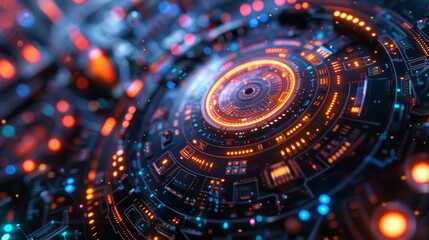 Fototapeta premium An entrepreneur pitching to investors in a modern cafe, side view, pitch in cafe business in a technology tone, Splitcomplementary color scheme