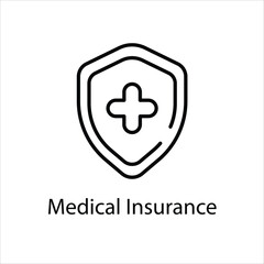 Obraz premium Medical Insurance vector icon