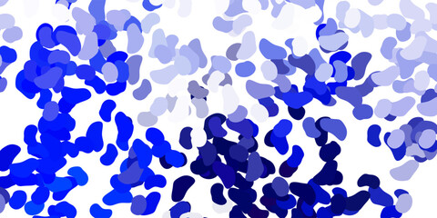 Light blue vector texture with memphis shapes.