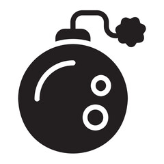bomb glyph icon