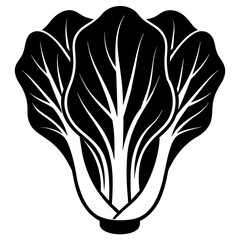 Bok Choy vector illustration silhouette