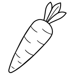 Carrot vector art silhouette illustration line art