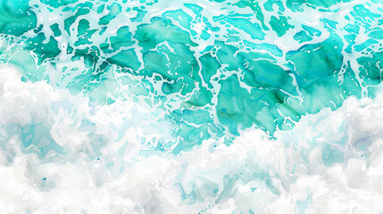 Obraz premium Abstract turquoise watercolor background evoking a sense of fluidity and tranquility, perfect for artistic and serene visual projects