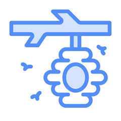 Obraz premium Bee Icon With Lineal Color Style