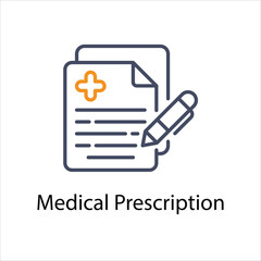 Medical Prescription vector icon