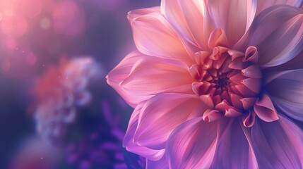 Fototapeta premium Dahlia blooms stretching toward the moon, petals shimmering in its light.