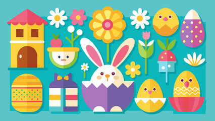 Easter Icons Set