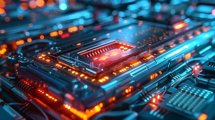 Close-up of a solid state battery revealing its detailed quality surface