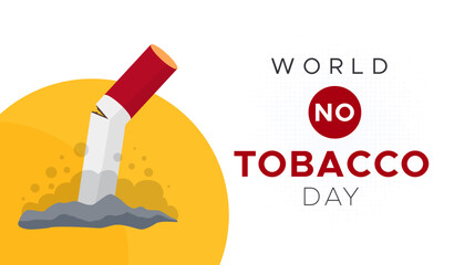 design template about commemorating world no tobacco day. concept of caring for lung health from tobacco. No smoking design. awareness of the health dangers of tobacco	
