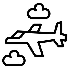 Obraz premium Plane icon. Airplane icon vector. Flight transport symbol. Travel illustration. Holiday symbol 