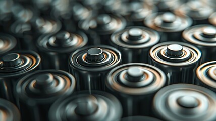 Microscopic close up of battery materials, side view, exploring material textures, technology tone, Monochromatic Color Scheme,