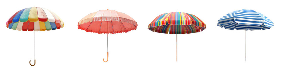 vector beach umbrella, isolated background.