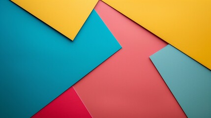 A composition of bold, contrasting colors with ample negative space for your text to pop 