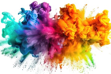 A colorful explosion of smoke and fire